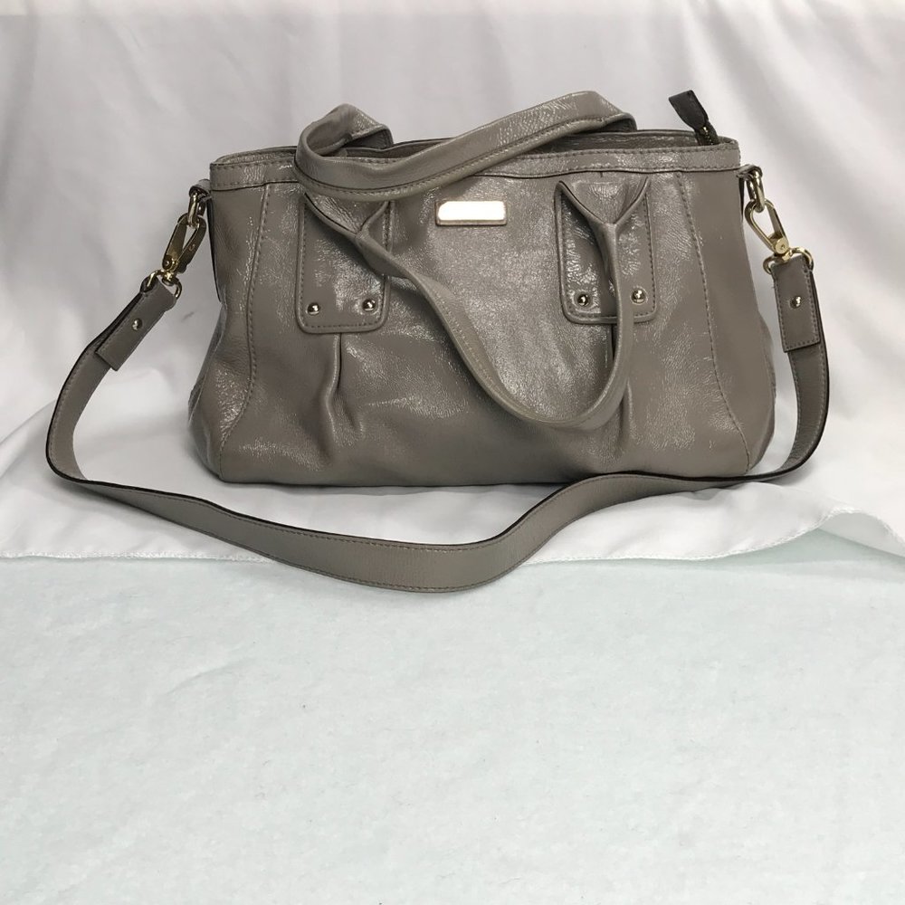 Kate Spade Summerville Louis Gray Handbag Shoulder Bag Purse Patent Leather